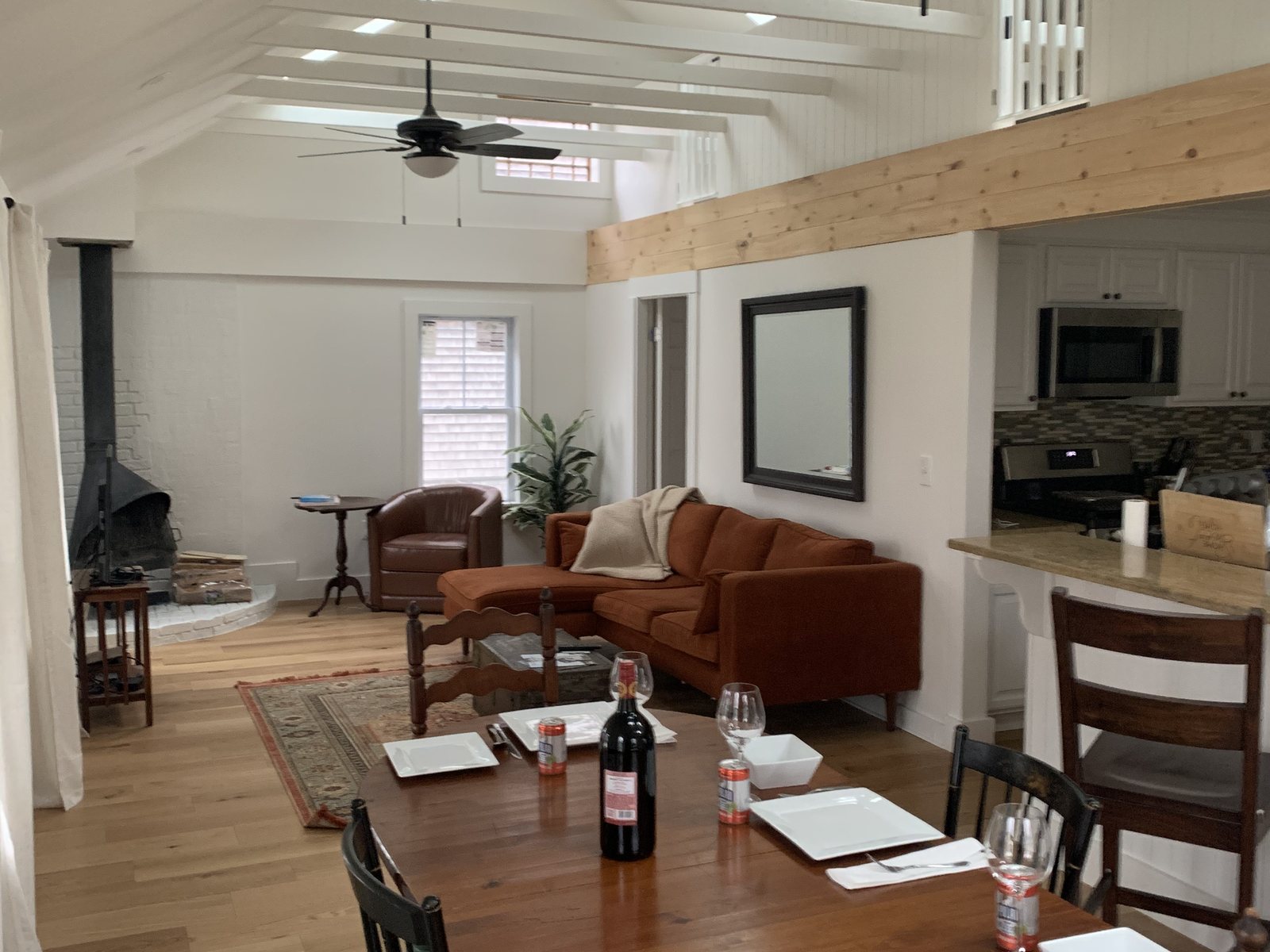 Finished living and dining area of Ag na Farraige.